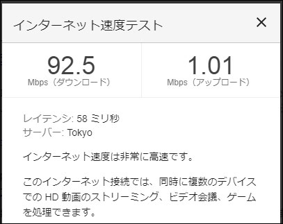 WiMAX Speed Wi-Fi HOME L02の通信速度(2020年11月2日 13時頃)