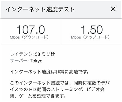 WiMAX Speed Wi-Fi HOME L02の通信速度(2021年5月11日 15時頃)