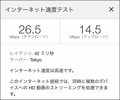 Galaxy 5G Mobile Wi-Fiの通信速度(2021年6月4日 16時頃)
