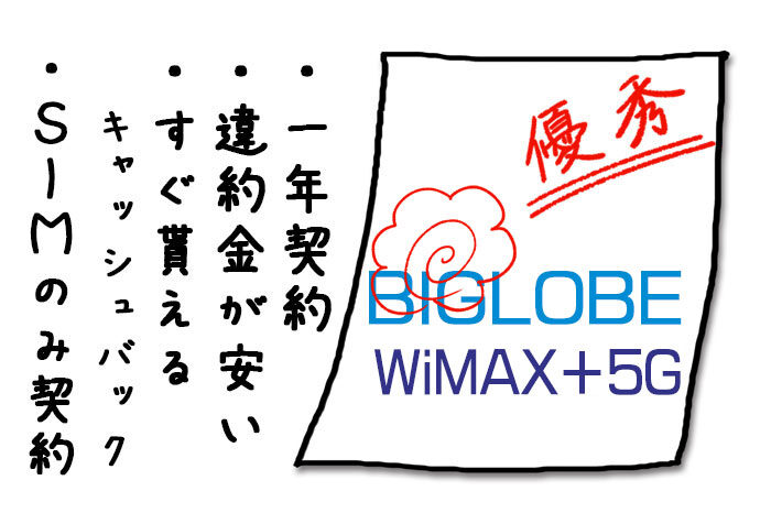 BIGLOBE WiMAX+5G アイキャッチ