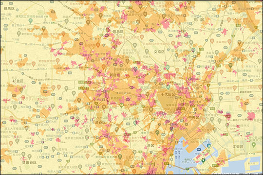 WiMAX+5G エリアマップ 東京都