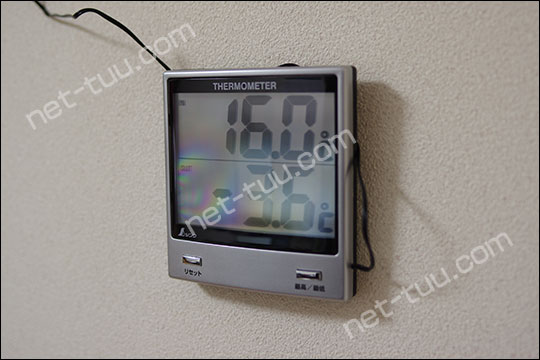 有線の温度計